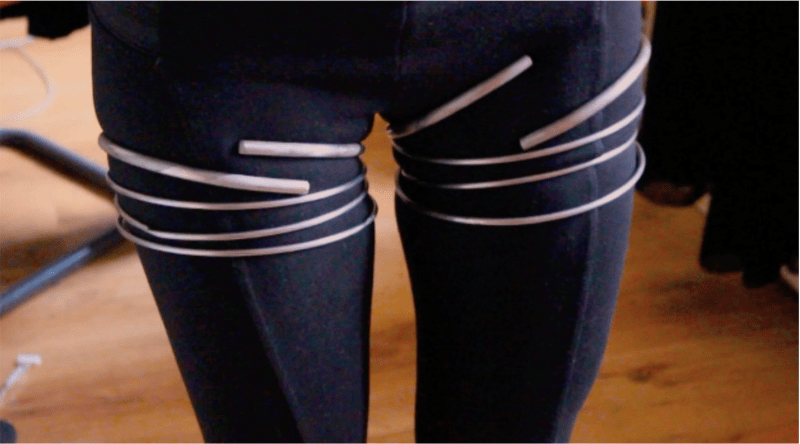 Model with Thigh Gap Rings