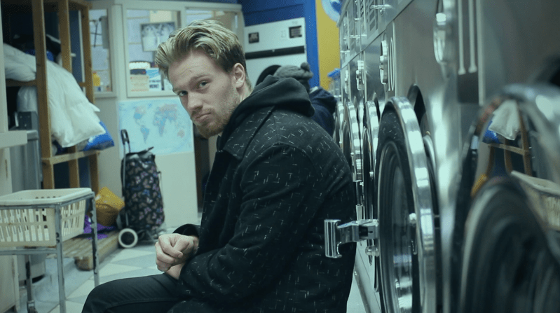 Guy Staring in Launderette
